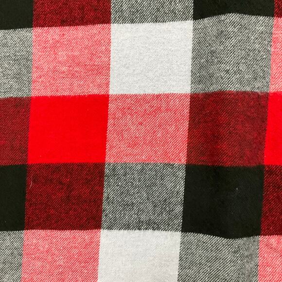 EDDIE BAUER Mens Button Down Flannel Shirt Buffalo Check Plaid Red Gray XL NWT - Picture 10 of 12